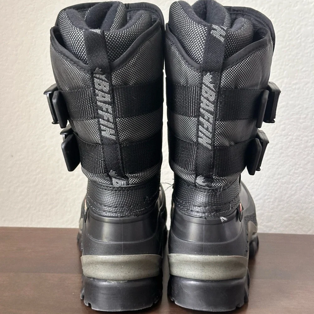 Baffin Technology Kids Size 4R Cold Weather Boots Black/gray Buckle Ski Snow‎